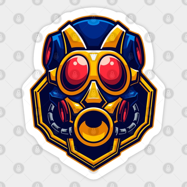 Robot Mask Sticker by mightyfire